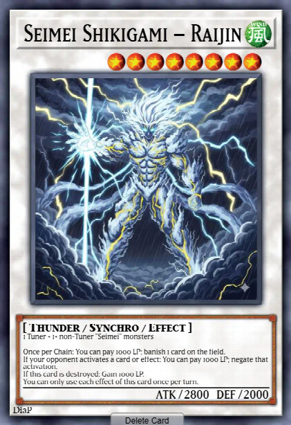 Seimei Shikigami – Raijin