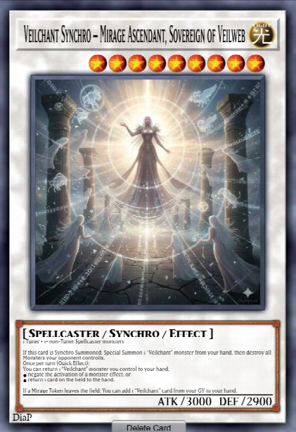 Veilchant Synchro – Mirage Ascendant, Sovereign of Veilweb