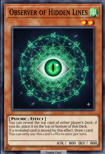 Observer of Hidden Lines