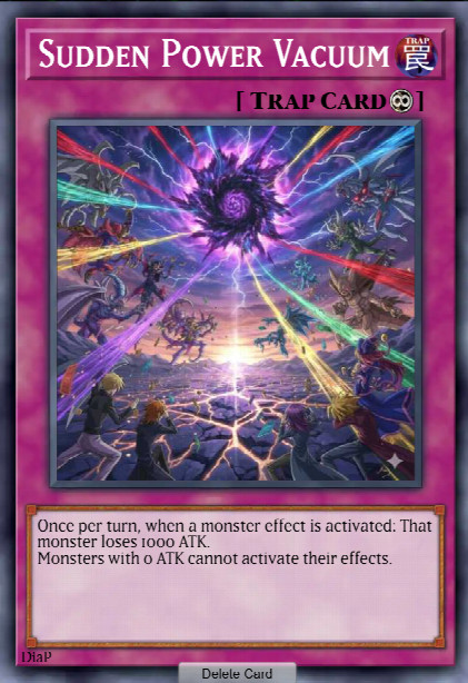 Sudden Power Vacuum