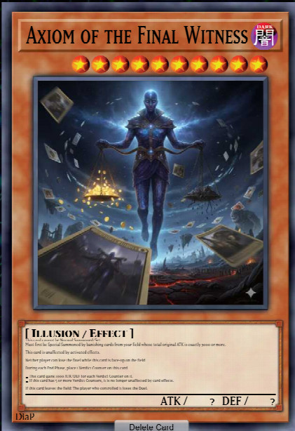 Axiom of the Final Witness